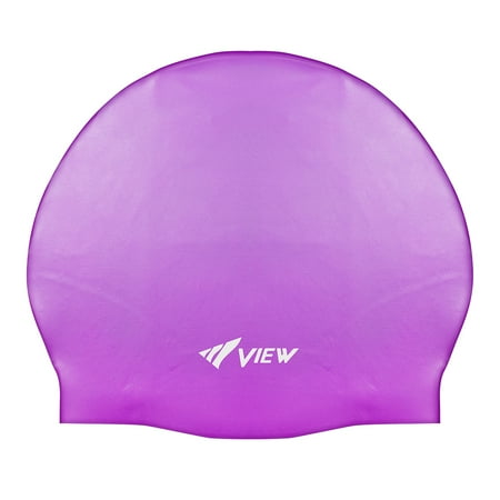 VIEW Swimming Gear Swim Cap Silicone Rubber, Lavender