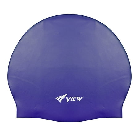 VIEW Swimming Gear V-31A Silicone Swim Cap, Navy Blue