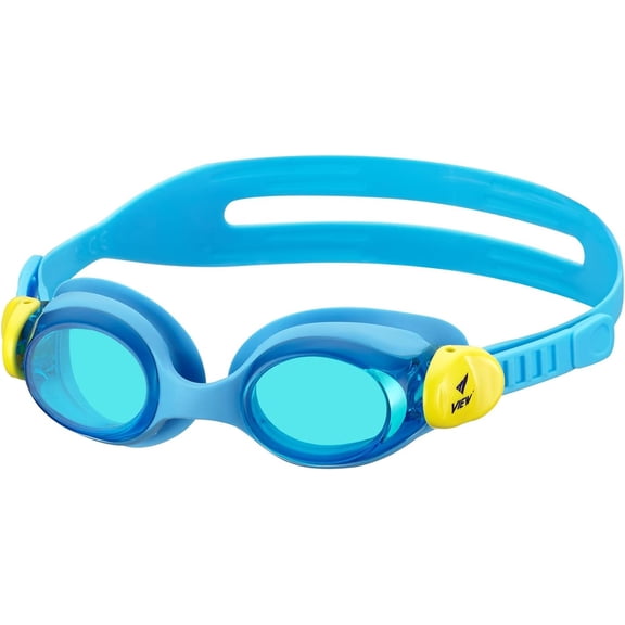 VIEW Swimming Gear V-430JA Junior Swim Goggles for Children Ages 3-5, Aquamarine/Yellow