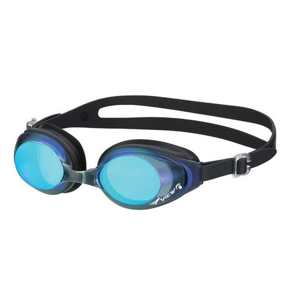 VIEW Swimming Gear V-630ASA SWIPE Fitness Swim Goggles, Blue/Black Mirrored Lens