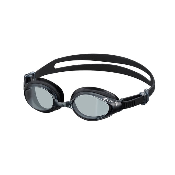 VIEW Swimming Gear V-640ASA SWIPE Curved Lens Fitness Swim Goggles, Black