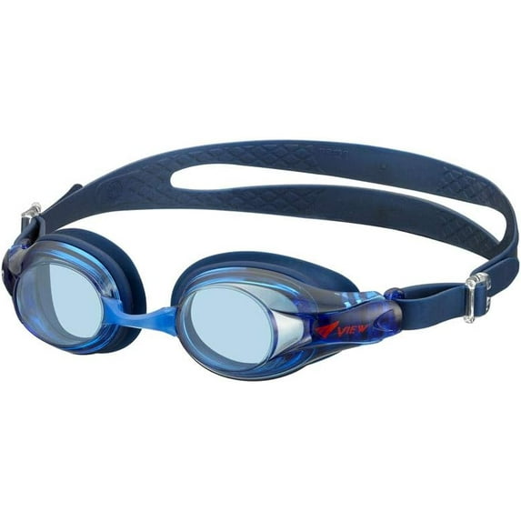 VIEW Swimming Gear Zutto V-722JASA SWIPE Anti-Fog Junior Swim Goggles for Age 6-12, Blue