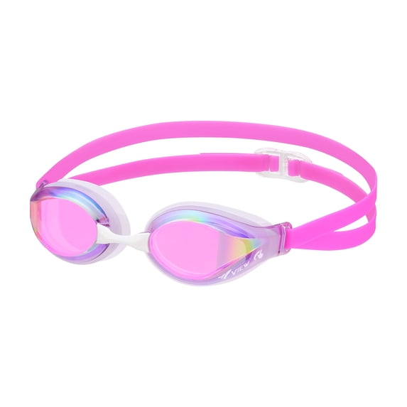 VIEW V-260JASA Try Junior SWIPE Anti-Fog Racing Swim Goggles, Lavender/Pink Mirrored Lens