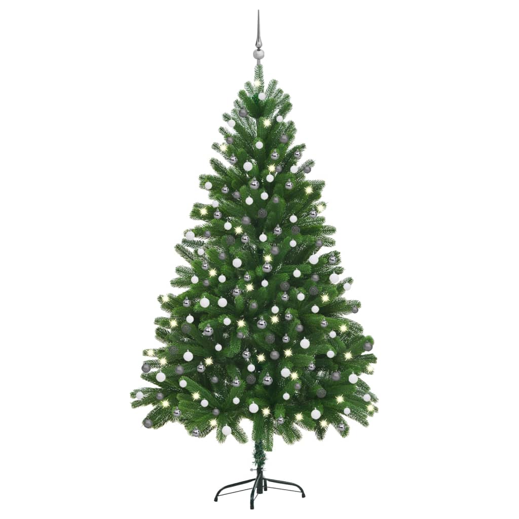 VIFERR Artificial Christmas Tree with LEDs&Ball Set 82.7" Green