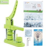 VIFERR Button Maker Machine, 32mm1.25in Button Press Machine with 100 Button Parts, DIY Button Badge Maker Machine for Arts