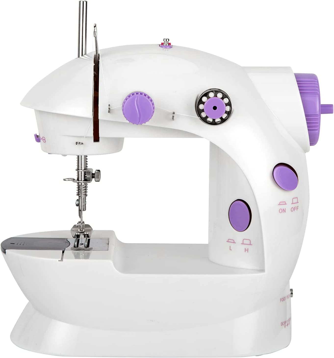 DEWIN Mini Sewing Machine Upgraded Portable Two Threads Double 2 Speed  Double Switches Desktop Household Kids Beginners Travel Automatic Sewing ...