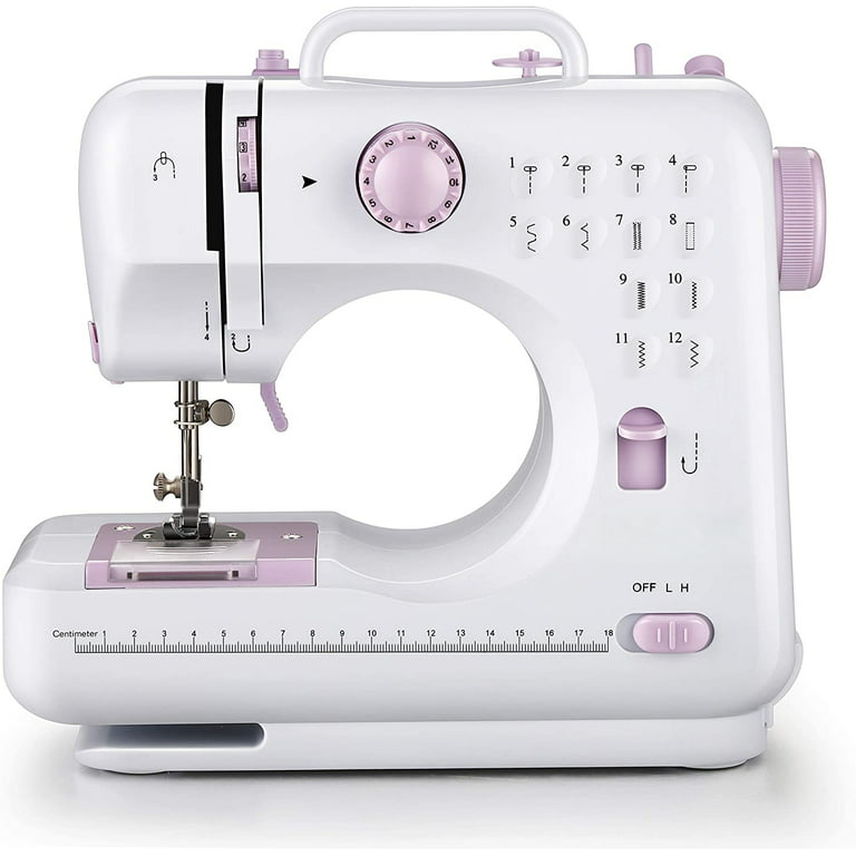 NEX Portable Sewing Machine Double Speeds For Beginner, Kids Sewing Machine  With Reverse Sewing And 12 Built-In Stitches, Light Purple