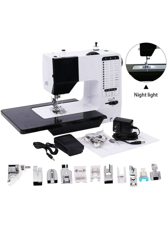 VIFERR Portable Sewing Machine for Beginners with 38 Stitch Applications - Small Sewing Machine with Dual Speed, Reverse Stitching and Foot Pedal- Easy to Use Electrical Sew Machine