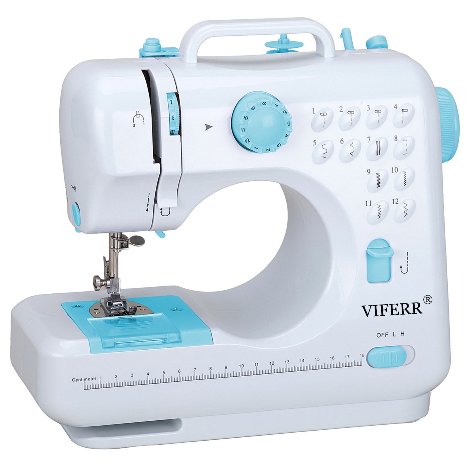 VIFERR Portable Sewing Machine, Mini Sewing Machine Handheld Electric  Sewing Machines 12 Stitches for Beginners Kids - Blue