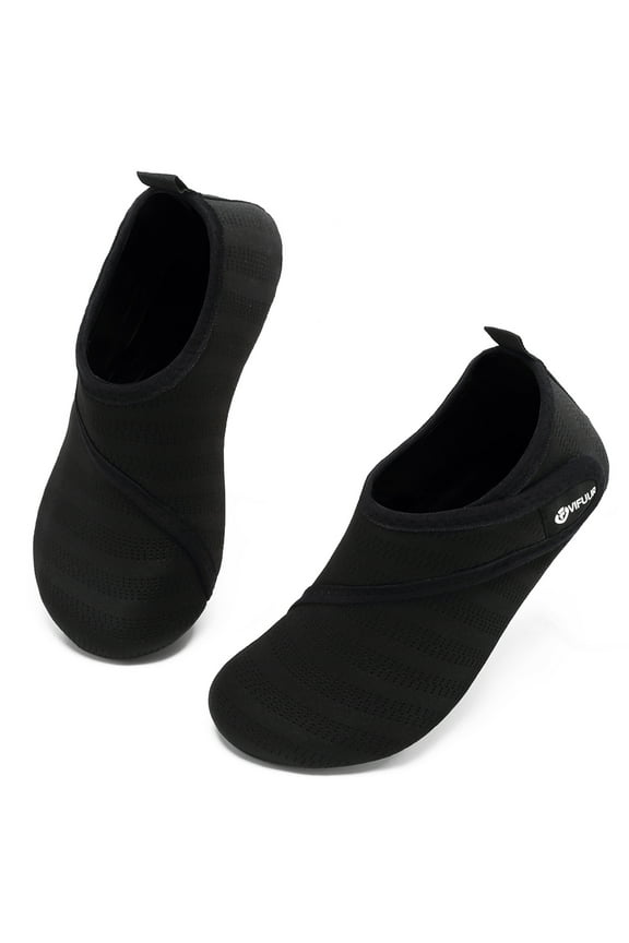 Kids Water Shoes Girls Boys Quick Dry Aqua Socks for Beach Swim Outdoor Sports Black