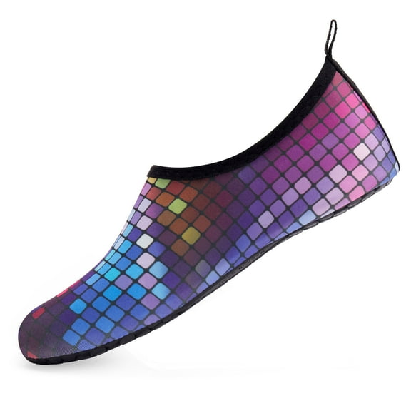 VIFUUR Water Shoes for Women Barefoot Quick-Dry Beach Swim Socks Colorful Square