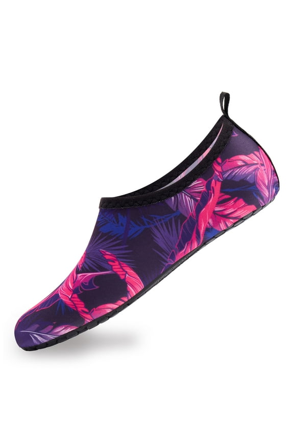 Water Shoes for Women Barefoot Quick-Dry Beach Swim Socks Purple/Red Feather