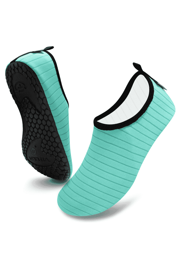 Water Sports Shoes Barefoot Quick-Dry Aqua Yoga Socks Slip-on for Men Women Green, 12.5-13 Women/11-11.5 Men