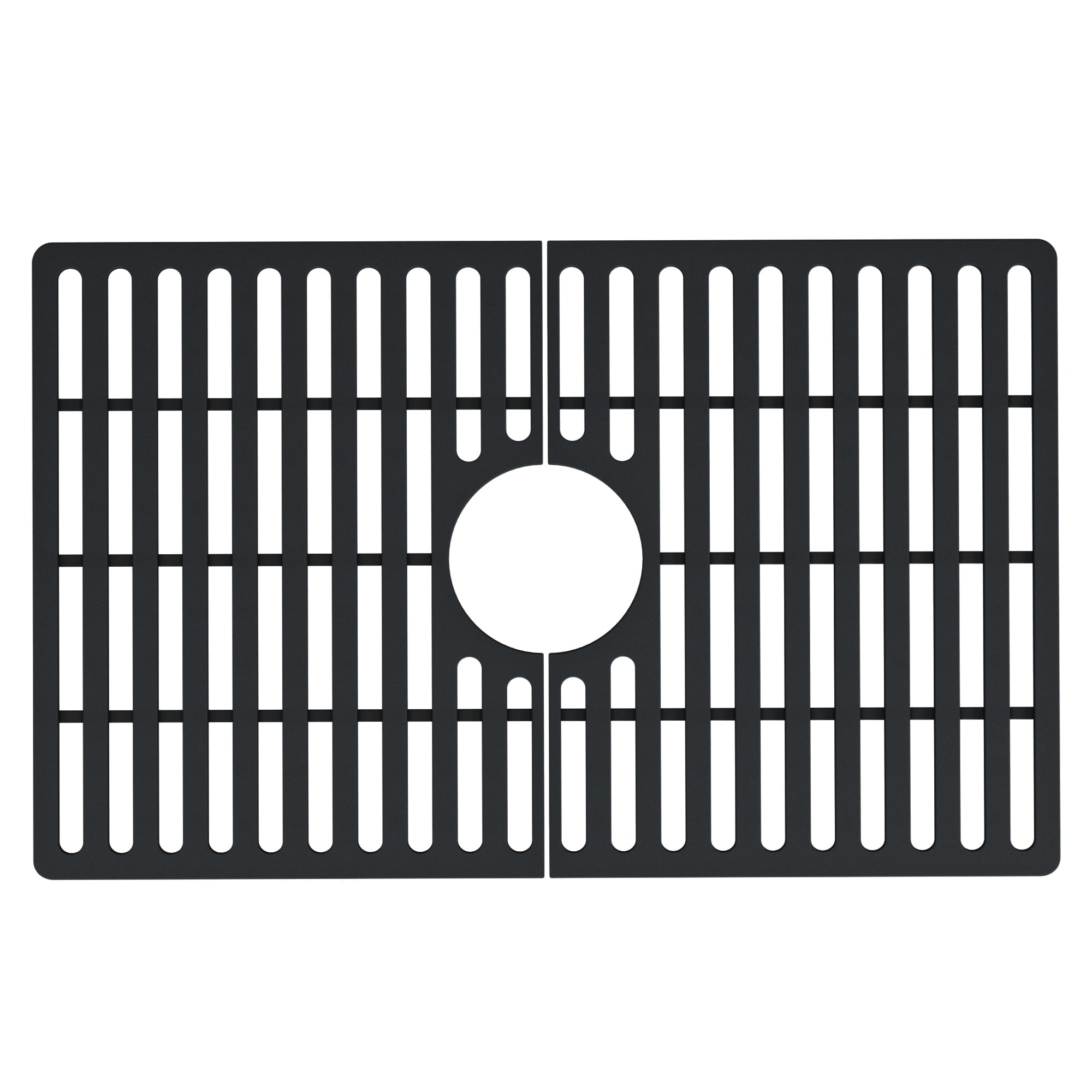 Matte Black Silicone Kitchen Sink Bottom Grid 23.75 x 14.875