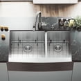 thumbnail image 1 of VIGO All in One 36'' L x 22'' W Double Basin Farmhouse Kitchen Sink with Faucet and Sink Grid, 1 of 2