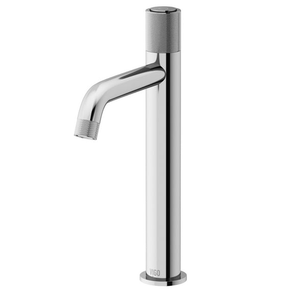VIGO Apollo Button Operated Single Hole Bathroom Vessel Faucet in Chrome