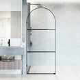 thumbnail image 1 of VIGO Arden 34 in. W x 78 in. H Framed Fixed Shower Screen Door in Matte Black with 3/8 in. (10mm) Clear Glass, 1 of 11