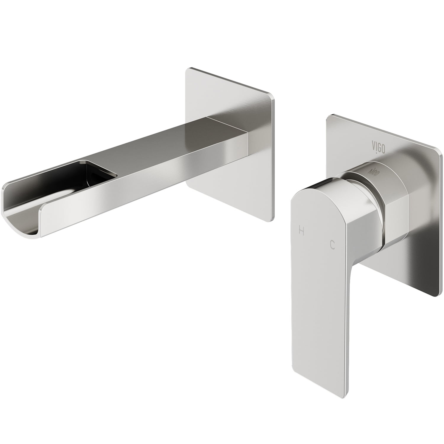 Modern Contemporary Black Nickel Wall Mounted Bathroom Faucet