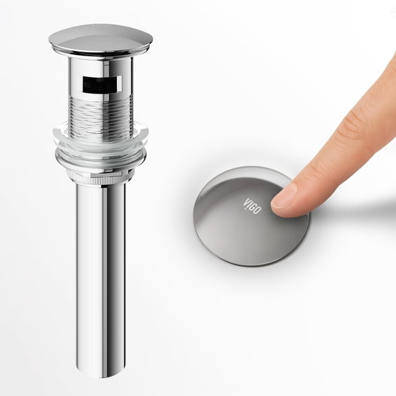 VIGO 1-3/4 in. Bathroom Sink Pop-Up Drain with Overflow in Chrome - VG16002CH