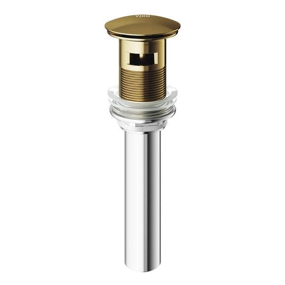 VIGO 1-3/4 in. Bathroom Sink Pop-Up Drain with Overflow in Matet Brushed Gold - VG16002MG
