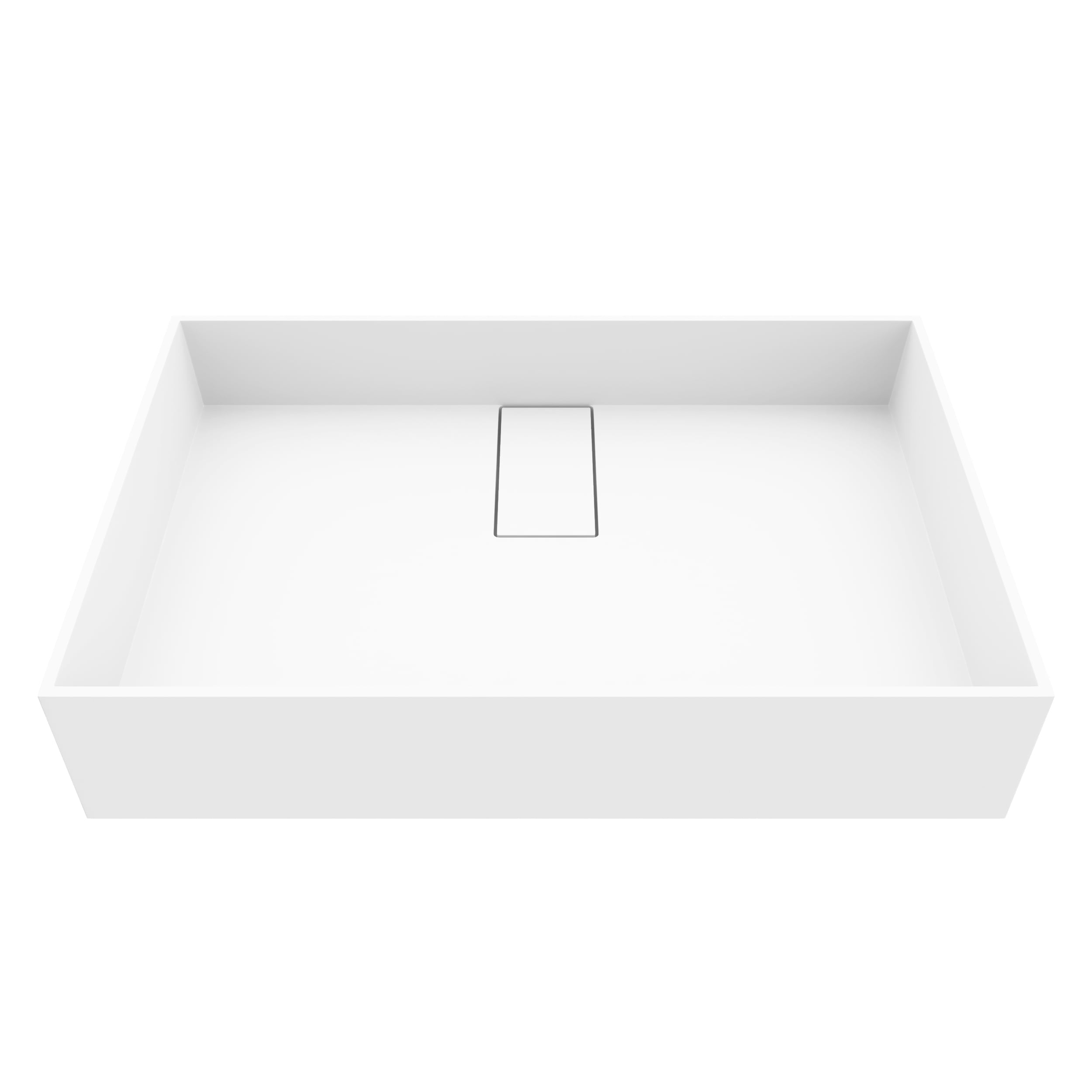 Bryant 23" Matte White Stone Rectangular Vessel Sink