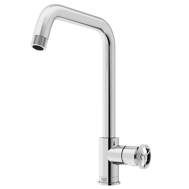 VIGO Cass Industrial 14 in. H Single Handle Kitchen Bar Faucet in Chrome