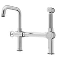 thumbnail image 1 of VIGO Cass Single-Handle High-Arc Widespread Bridge Kitchen Faucet with Pull-Out Side Sprayer in Chrome-VG02050CH, 1 of 17