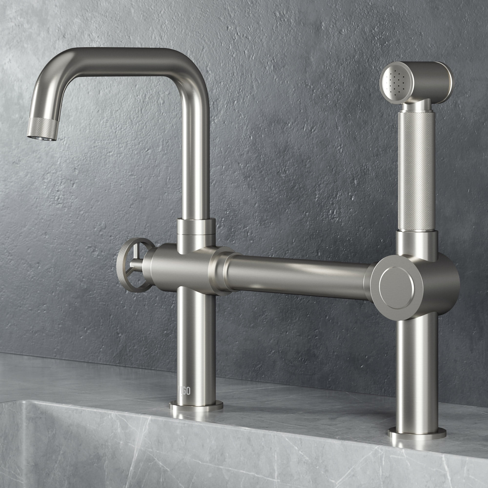 Cass Stainless Steel High-Arc Kitchen Faucet with Pull-Out Sprayer