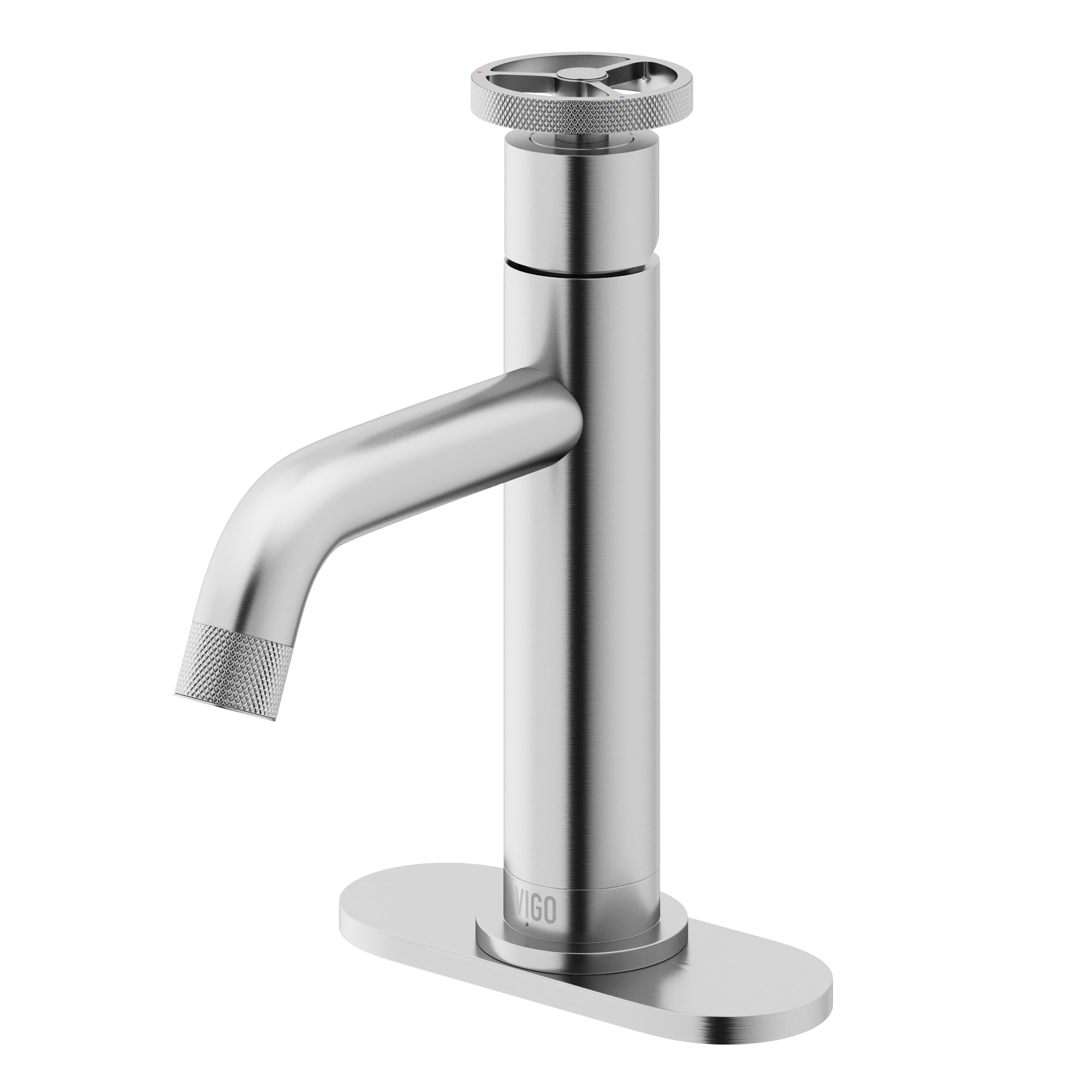 Cass 8.25'' Brushed Nickel Single-Handle Bathroom Faucet with Deck Plate