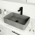 thumbnail image 1 of VIGO Concreto Stone 20 in. Rectangular Vessel Bathroom Sink in Gray with Norfolk Faucet and Pop-Up Drain in Matte Black, 1 of 10