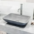 thumbnail image 1 of VIGO Concreto Stone Rectangular Bathroom Sink With Vessel Faucet in Chrome, 1 of 9