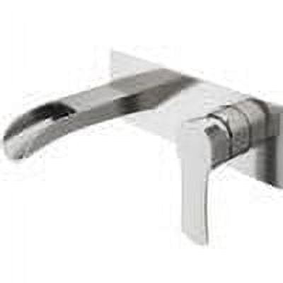 Cornelius 9 7/8" Black and Nickel Modern Wall Mounted Faucet
