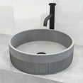 thumbnail image 1 of VIGO Cypress Concreto Stone Rectangular Bathroom Vessel Sink in Gray with Cass Vessel Faucet and Pop-Up Drain in Matte Black-VGT2097, 1 of 14