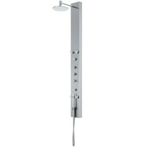 VIGO Dilana 67 in. H x 6 in. W 6-Jet Shower Panel System with Adjustable Round Head and Hand Shower Wand in Stainless Steel