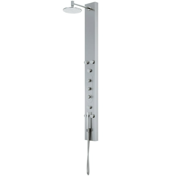 Vigo VG08001 Dilana 67" H 6-Jet Thermostatic Shower Panel - Stainless Steel