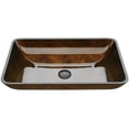 thumbnail image 1 of Rectangular Glass Vessel Sink in Russet Glass, 1 of 8