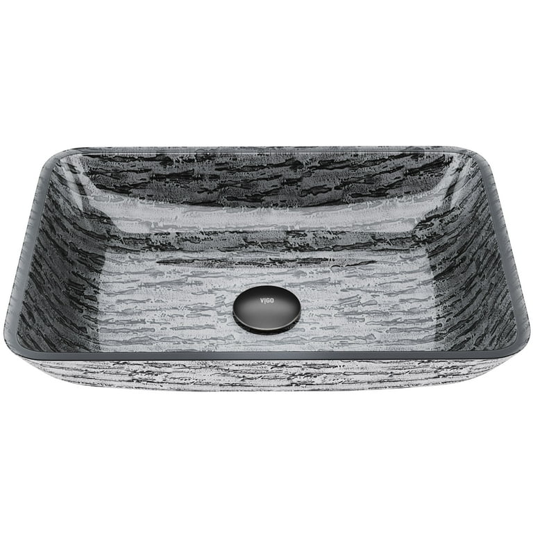 Vigo gray onyx glass vessel sink hotsell VG07084. 2 sink