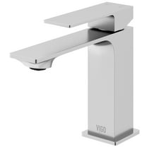 VIGO Dunn Single Handle Single-Hole Bathroom Faucet in Brushed Nickel