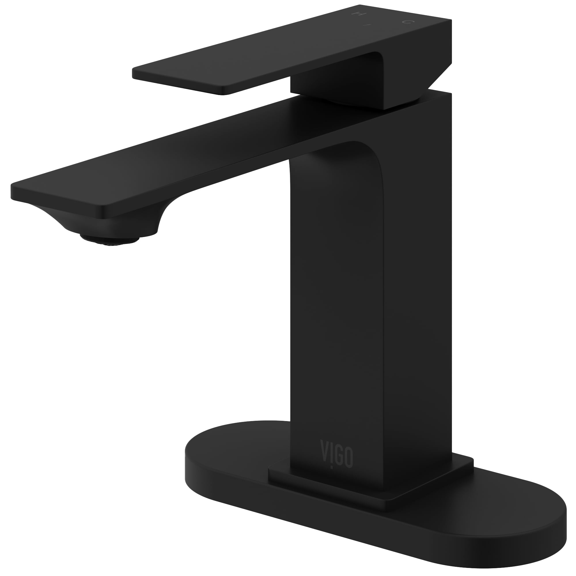 Sleek Modern Matte Black Brass Single-Hole Bathroom Faucet