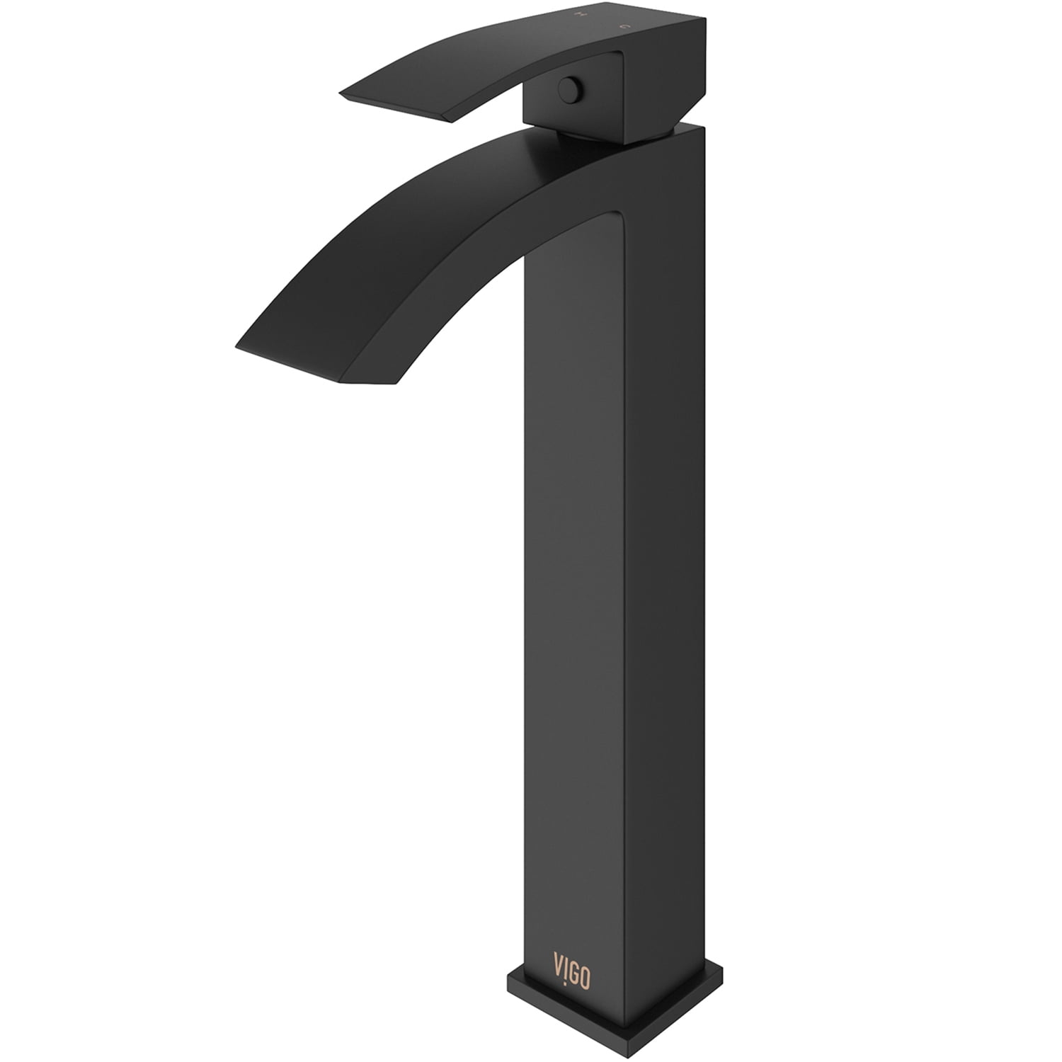 Matte Black Brass Single Hole Vessel Sink Faucet