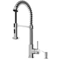 thumbnail image 1 of VIGO  Edison Pull-Down Spray Kitchen Faucet Stainless Steel Faucet with Braddock Soap Dispenser Stainless Steel Finish, 1 of 10
