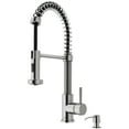 thumbnail image 1 of VIGO Edison Single Handle Pull-Down Sprayer Kitchen Faucet Set with Soap Dispenser in Stainless Steel, 1 of 13