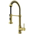 thumbnail image 1 of VIGO Edison Single Handle Pull-Down Sprayer Kitchen Faucet with Touchless Sensor in Matte Brushed Gold, 1 of 17