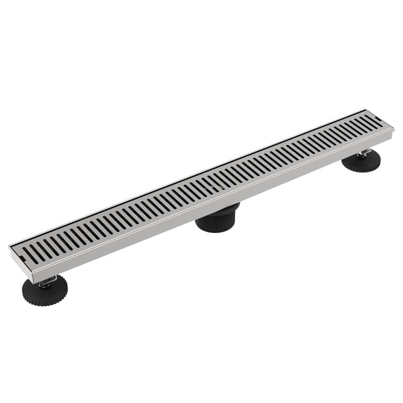 VIGO Elan 24 in. Linear Shower Drain in Brushed Nickel
