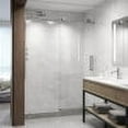 thumbnail image 1 of VIGO Elan 68 to 72 in. W x 76 in. H Frameless Sliding Shower Door with VMotion in Stainless Steel with Clear Glass, 1 of 13