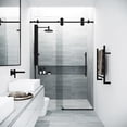 thumbnail image 1 of VIGO Elan 44 to 48 in. W x 74 in. H Frameless Sliding Shower Door in Matte Black with 3/8 in. (10 mm) Clear Glass, 1 of 15