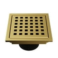 thumbnail image 1 of VIGO Elan Square Shower Drain in Matte Brushed Gold, 1 of 9