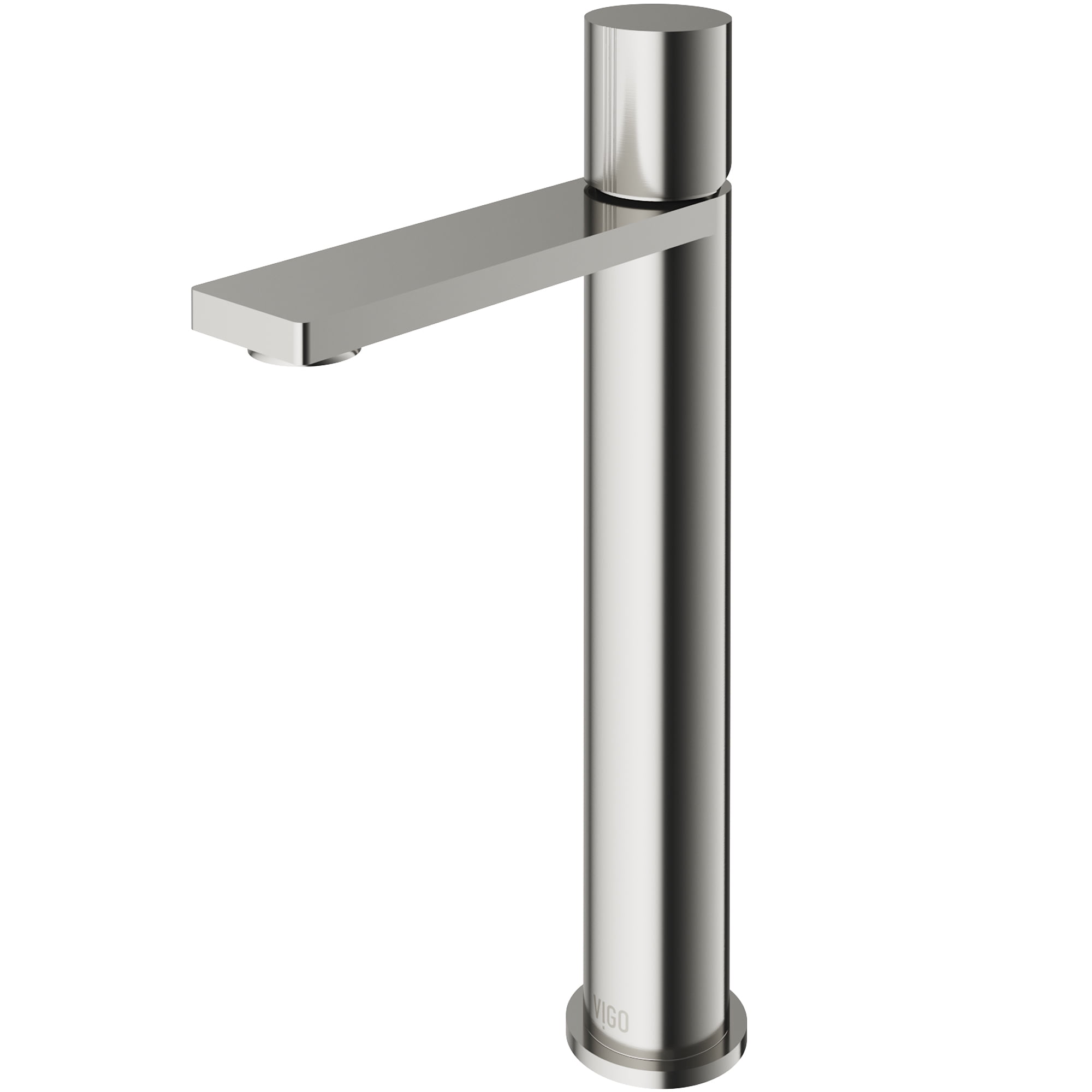 Gotham Sleek Single-Handle Brushed Nickel Vessel Bathroom Faucet