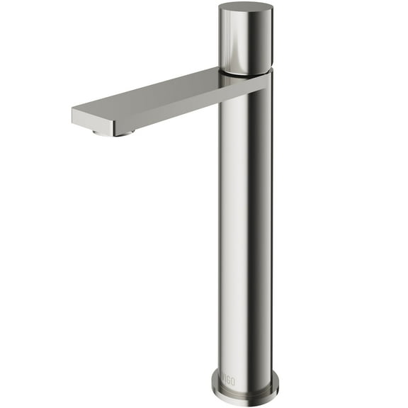 VIGO Gotham Single Handle Single-Hole Bathroom Vessel Faucet in Brushed Nickel
