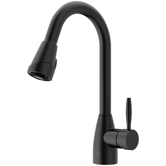 VIGO Graham Single Handle Pull-Down Sprayer Kitchen Faucet in Matte Black